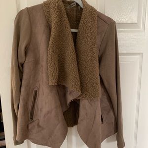 Brown Feux Suede Jacket
